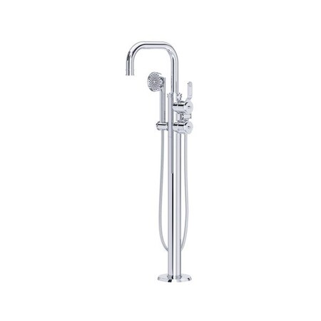 Rohl Armstrong Single Hole Floor Mount Tub Filler Trim With U-Spout U.TAR05F1HTAPC